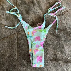 Romwe Hig Leg Butterfly Bikini Bottom